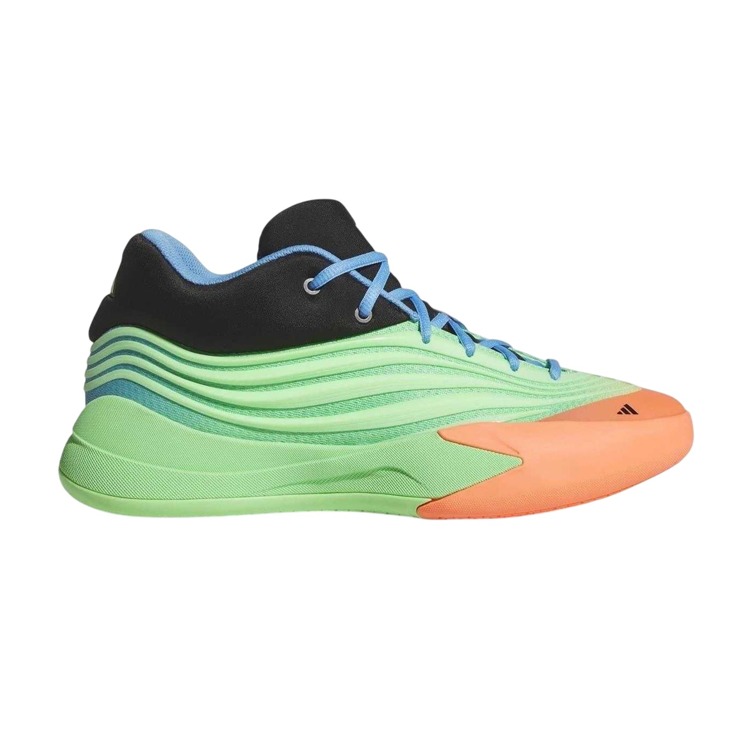 Black-Coral - Front - Adidas Mens Dame X Logo Low Cut Trainers