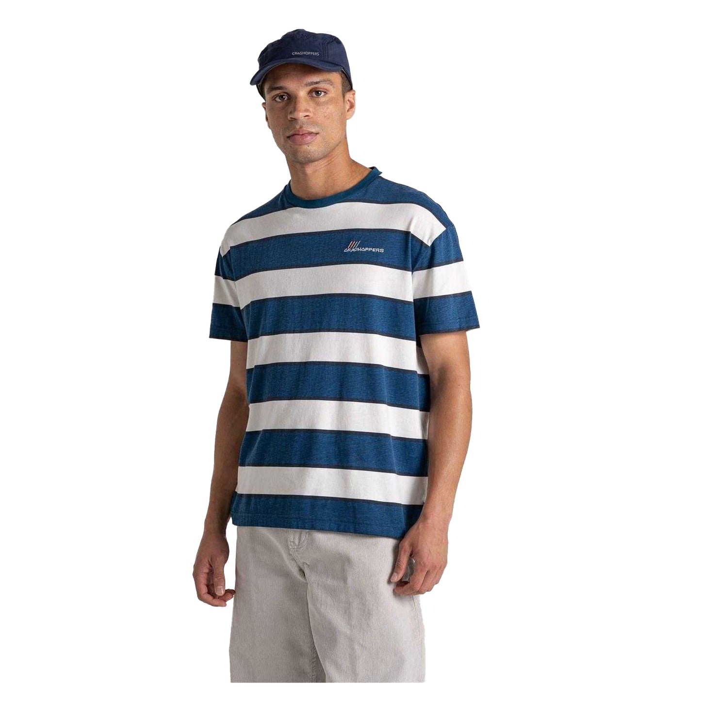 Poseidon Blue - Lifestyle - Craghoppers Mens Denali Striped T-Shirt