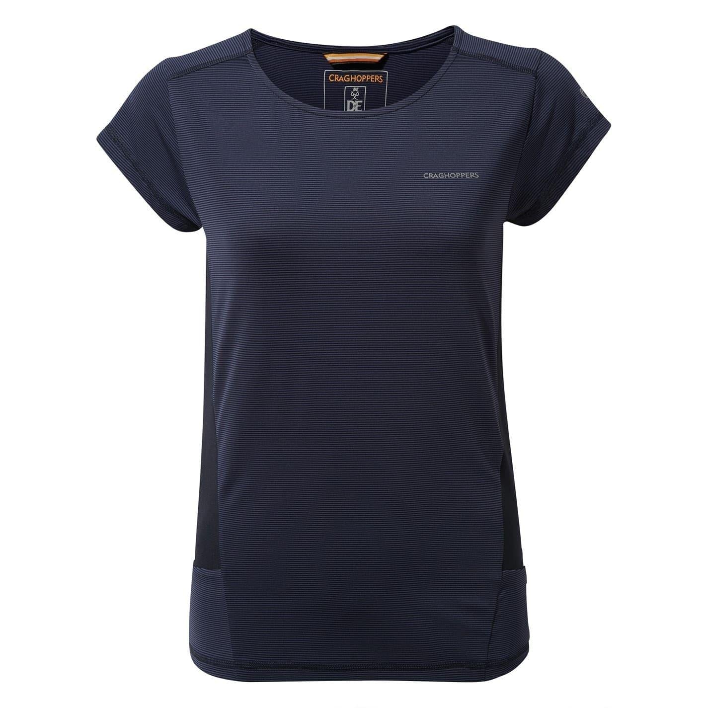 Blue Navy - Front - Craghoppers Womens-Ladies Atmos Stripe T-Shirt