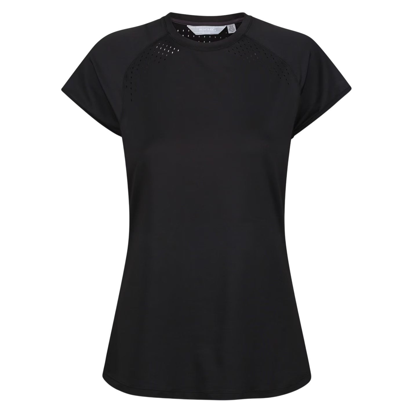 Black - Front - Regatta Womens-Ladies Luaza Solid T-Shirt