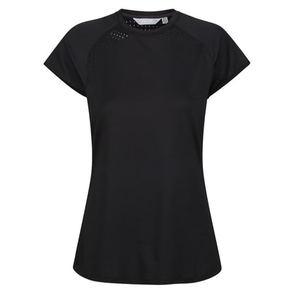 Black - Front - Regatta Womens-Ladies Luaza Solid T-Shirt