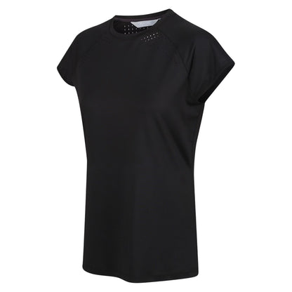 Black - Side - Regatta Womens-Ladies Luaza Solid T-Shirt