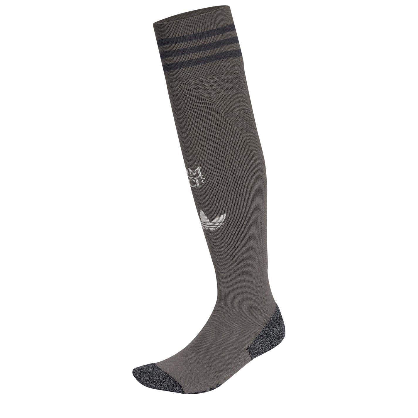 Charcoal - Front - Adidas Unisex Adult Real Madrid CF Ribbed Football Socks