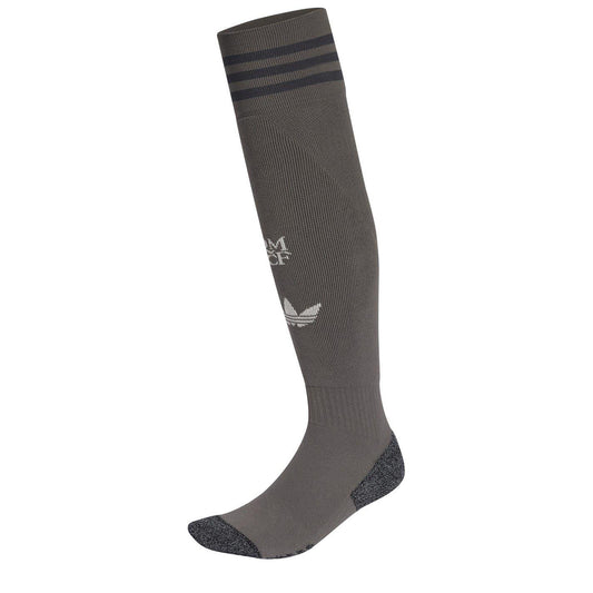 Charcoal - Front - Adidas Unisex Adult Real Madrid CF Ribbed Football Socks