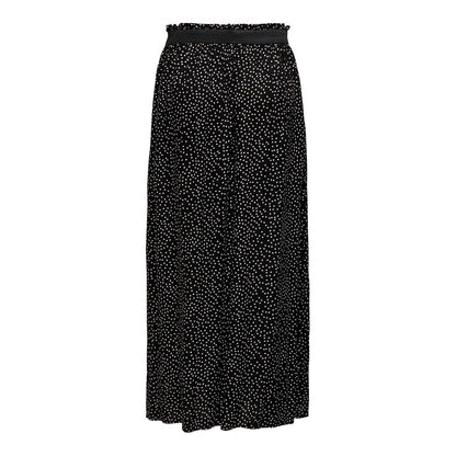 Black - Back - Only Womens-Ladies Polka Dot A-line High Waist Maxi Skirt