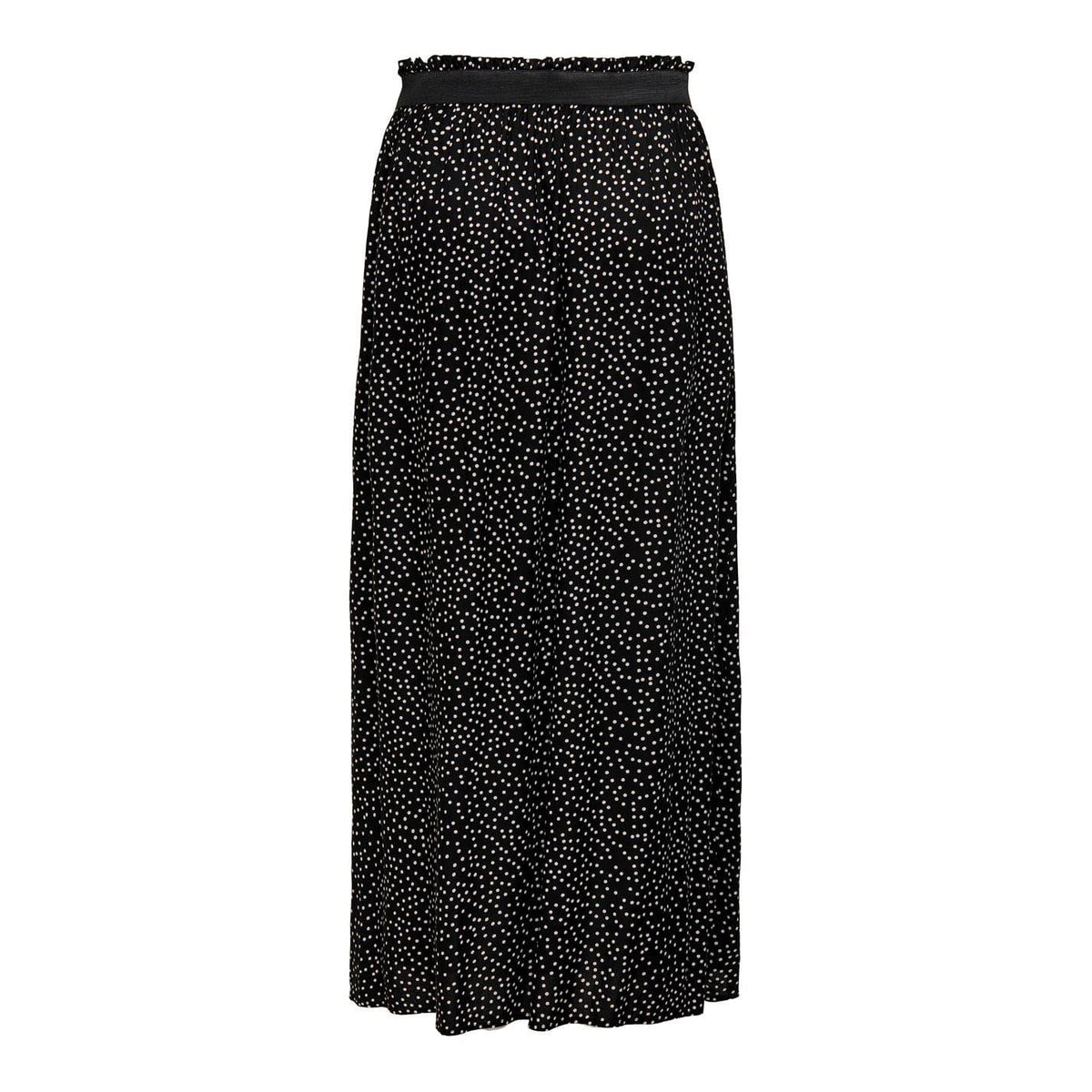 Black - Back - Only Womens-Ladies Polka Dot A-line High Waist Maxi Skirt