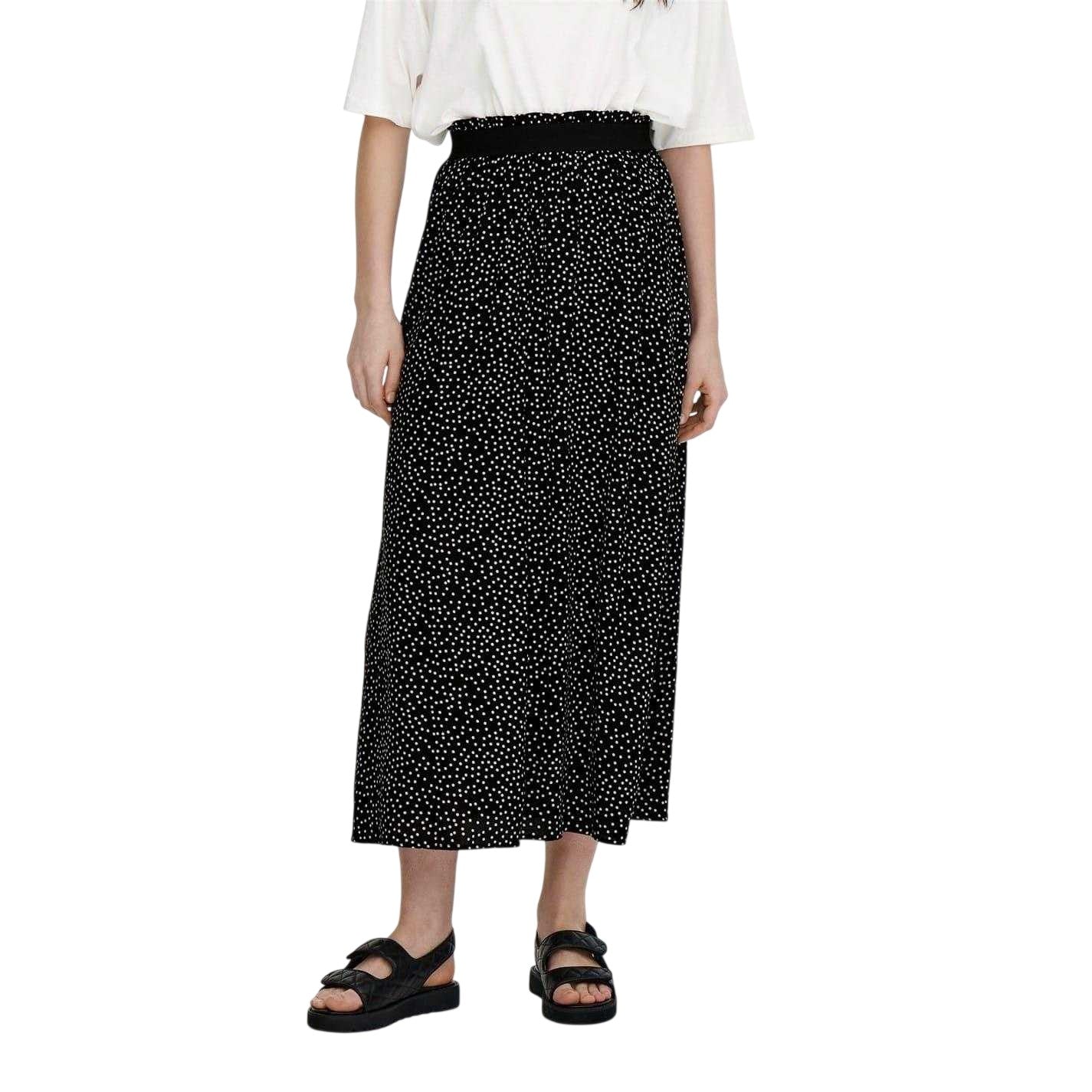 Black - Lifestyle - Only Womens-Ladies Polka Dot A-line High Waist Maxi Skirt