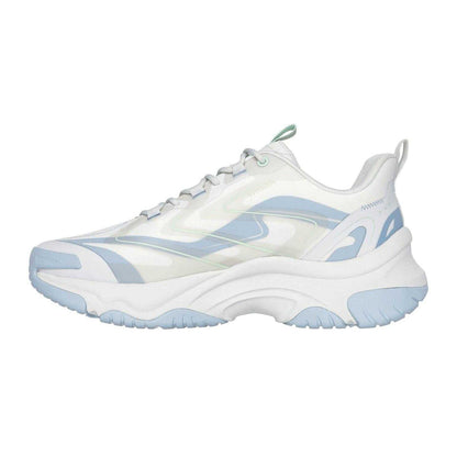 Grey-Blue - Back - Skechers Womens-Ladies Moonhiker Trainers