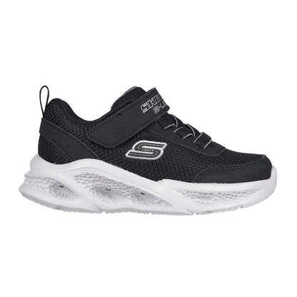 Black-Grey - Side - Skechers Toddler Meteor Light Up Trainers