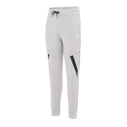 Grey - Side - Lonsdale Mens Tapered Jogging Bottoms
