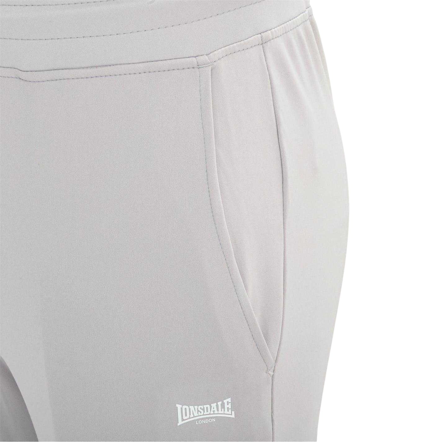 Grey - Pack Shot - Lonsdale Mens Tapered Jogging Bottoms