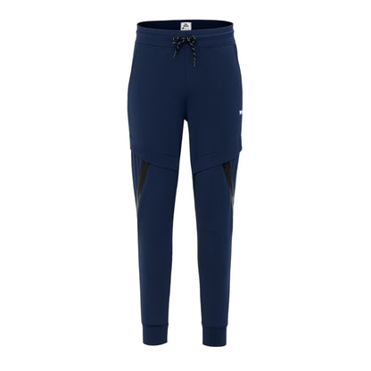 Navy - Front - Lonsdale Mens Tapered Jogging Bottoms