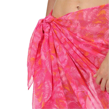 Palm Pink Print - Front - Regatta Womens-Ladies Sheer Sarong