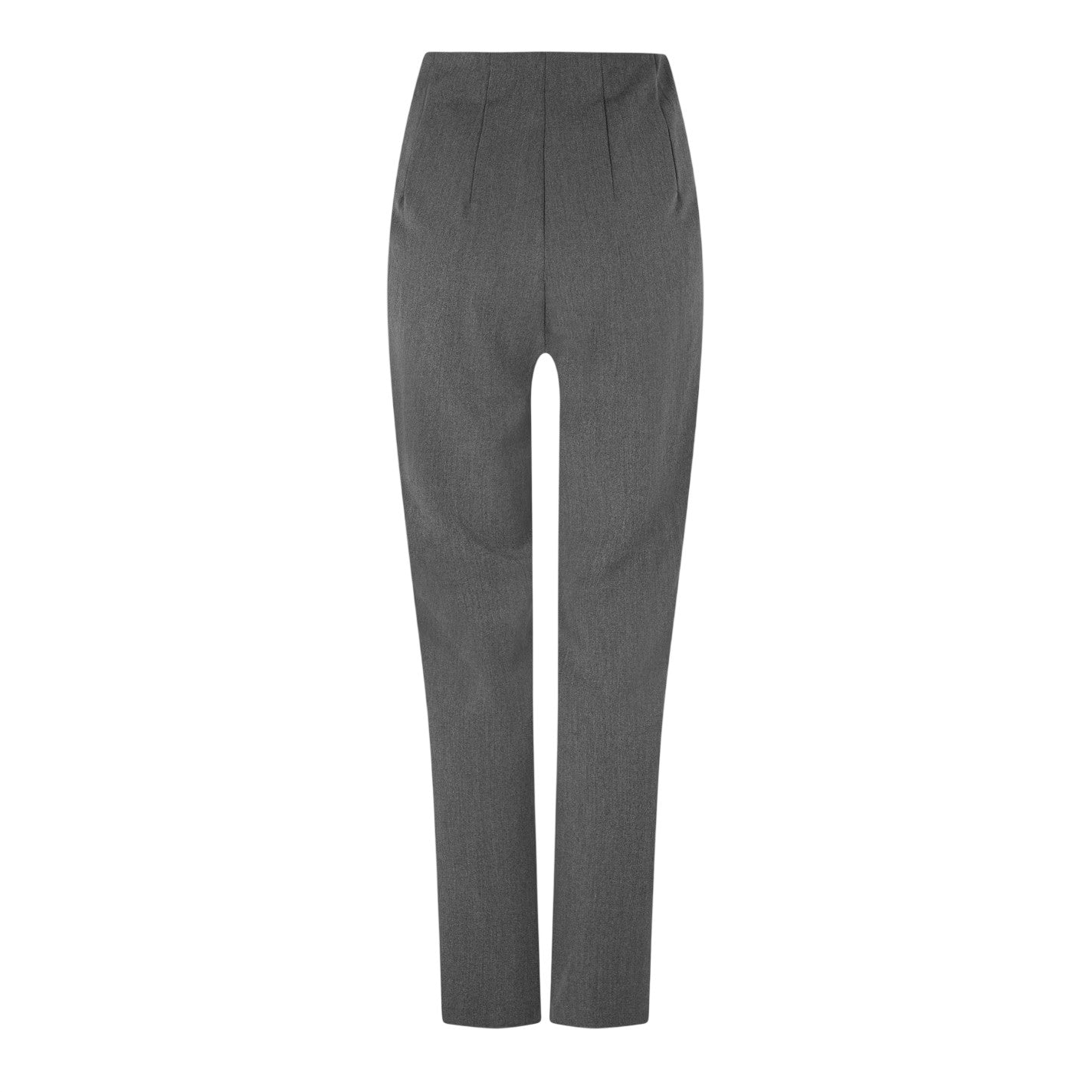 Medium Grey - Back - Vila Womens-Ladies Vivarone Straight Leg Slim Trousers
