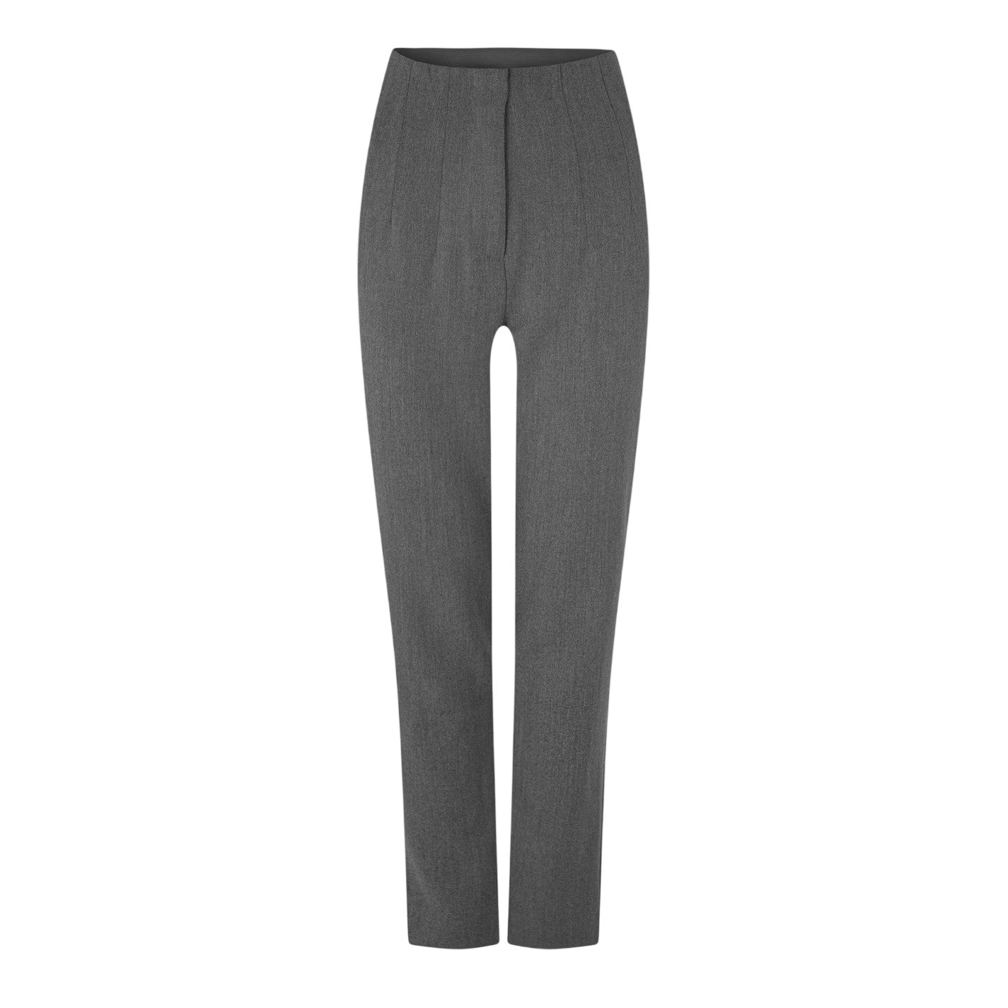 Medium Grey - Front - Vila Womens-Ladies Vivarone Straight Leg Slim Trousers