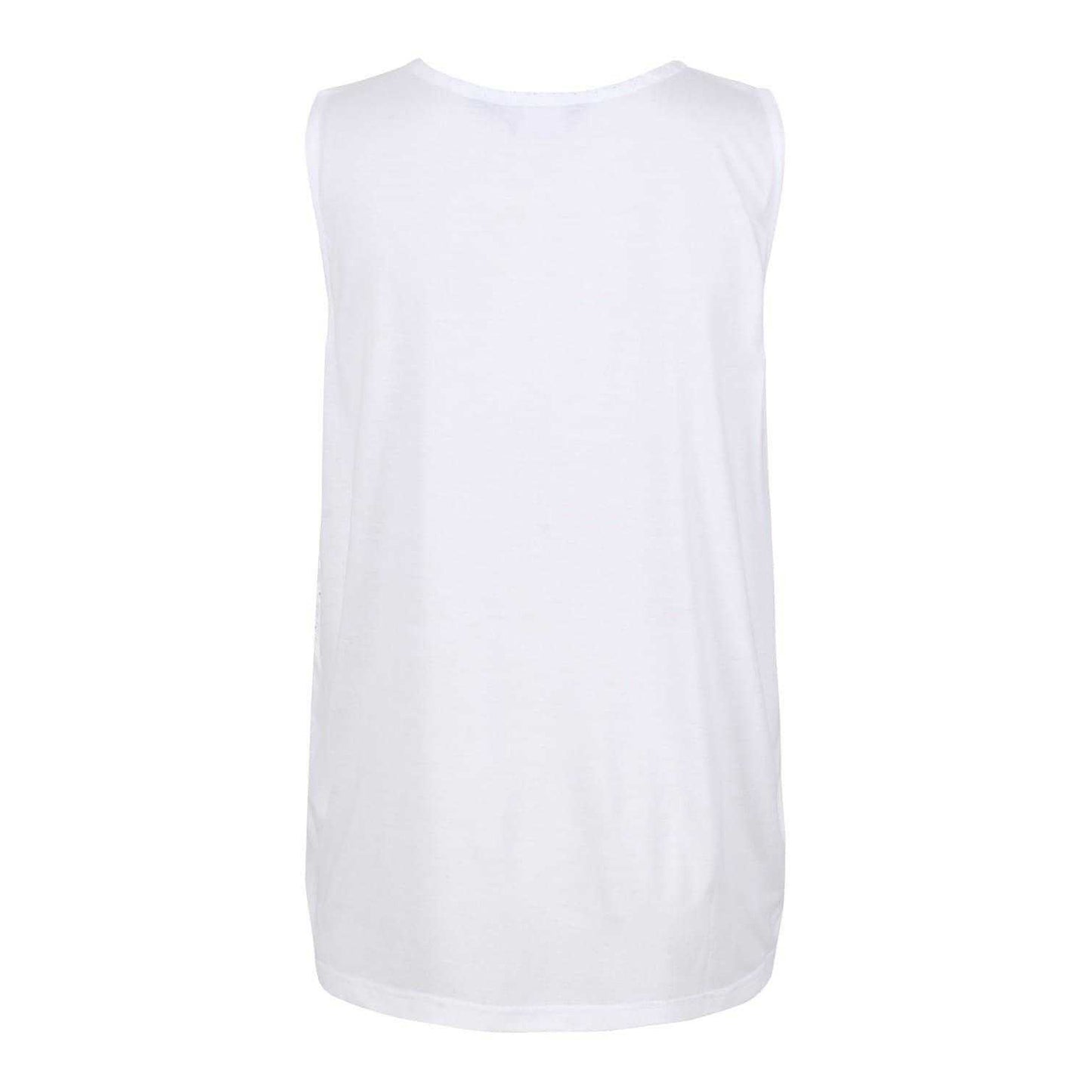 White - Back - Regatta Womens-Ladies Janessa Patterned Sleeveless T-Shirt