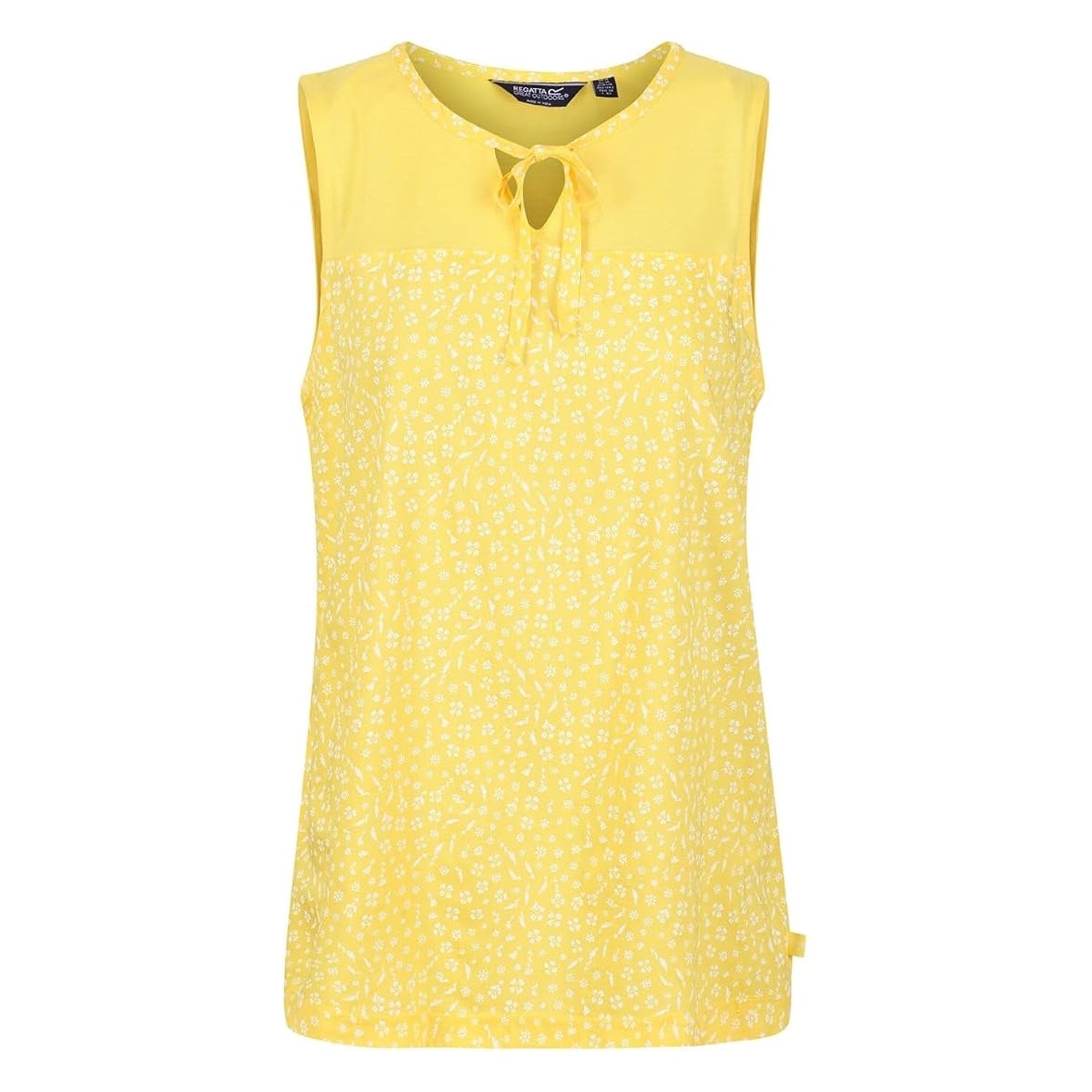 Maize Yellow - Front - Regatta Womens-Ladies Janessa Patterned Sleeveless T-Shirt