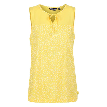 Maize Yellow - Front - Regatta Womens-Ladies Janessa Patterned Sleeveless T-Shirt