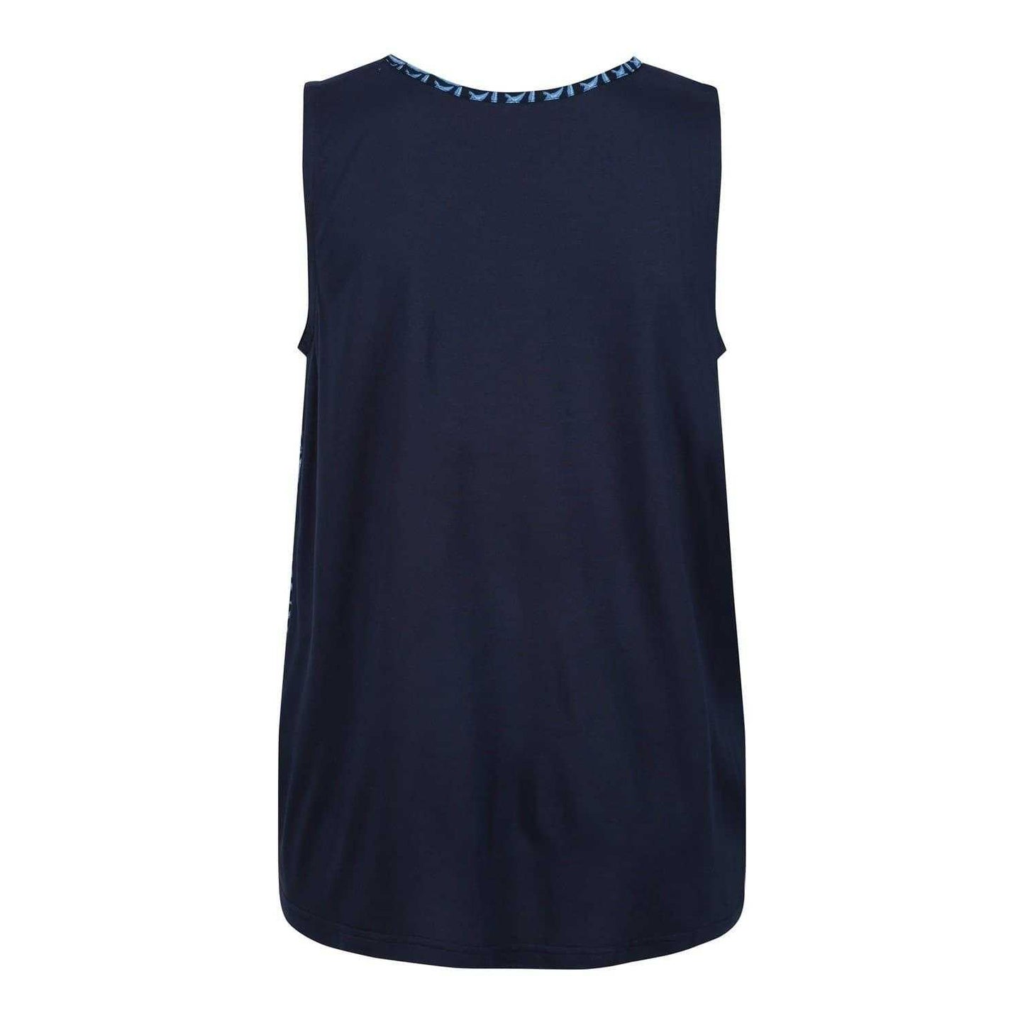 Navy - Back - Regatta Womens-Ladies Janessa Patterned Sleeveless T-Shirt
