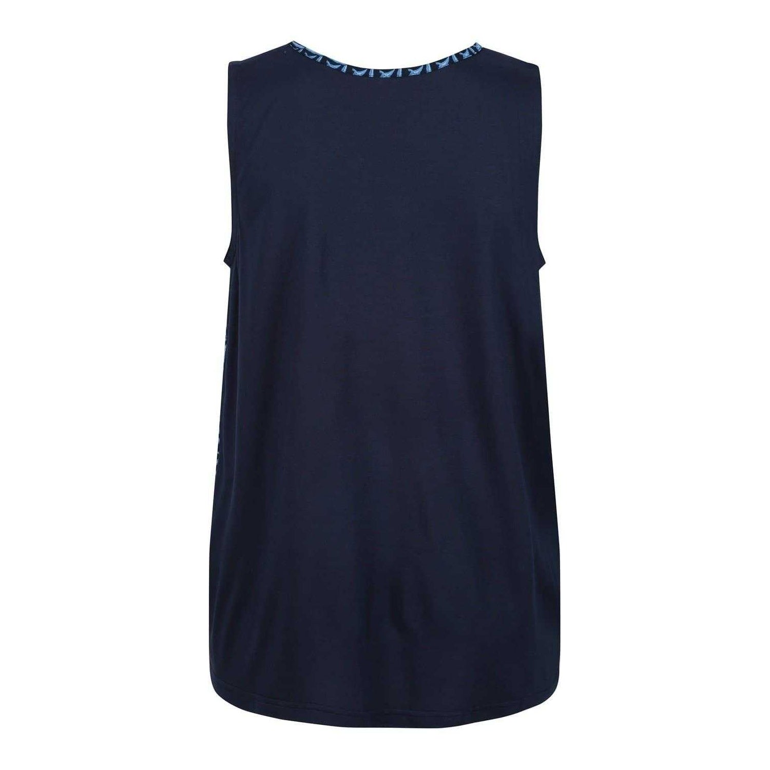 Navy - Back - Regatta Womens-Ladies Janessa Patterned Sleeveless T-Shirt
