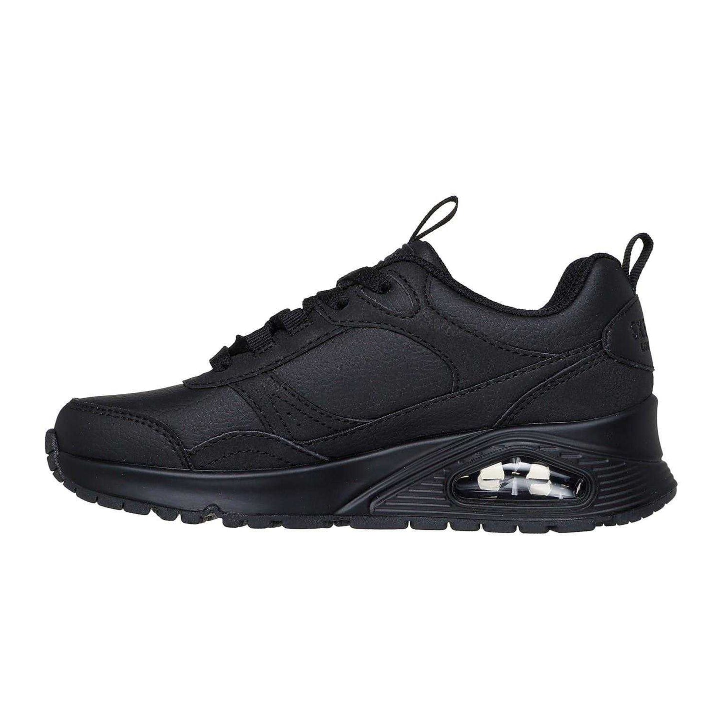 Black - Back - Skechers Childrens-Kids Monochrome Trainers