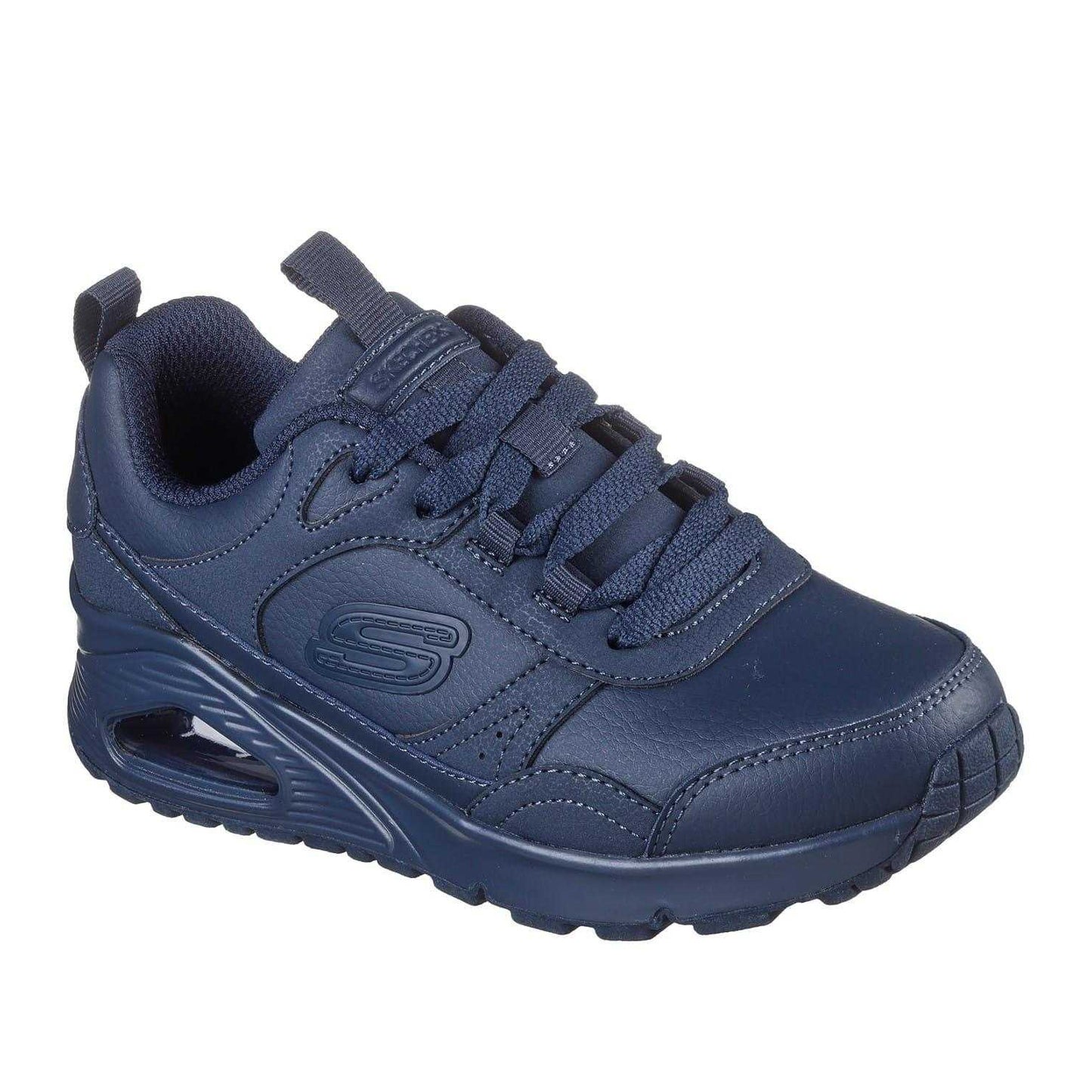Navy - Front - Skechers Childrens-Kids Monochrome Trainers
