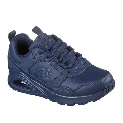 Navy - Front - Skechers Childrens-Kids Monochrome Trainers
