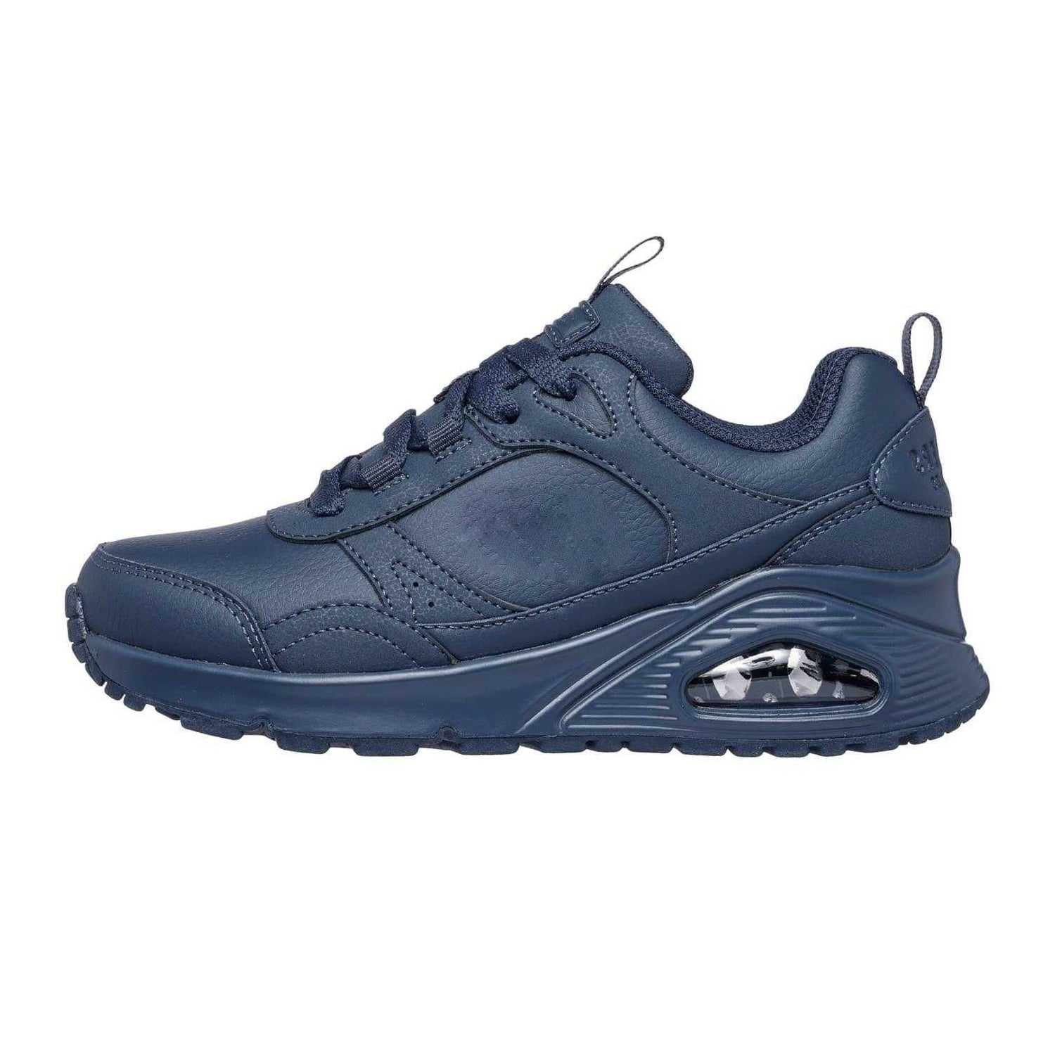 Navy - Back - Skechers Childrens-Kids Monochrome Trainers