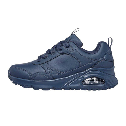 Navy - Back - Skechers Childrens-Kids Monochrome Trainers