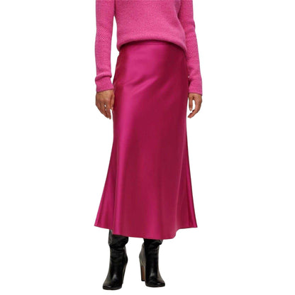 Bright Pink - Side - Boss Womens-Ladies Vinarea Plain Bodycon Tube Skirt