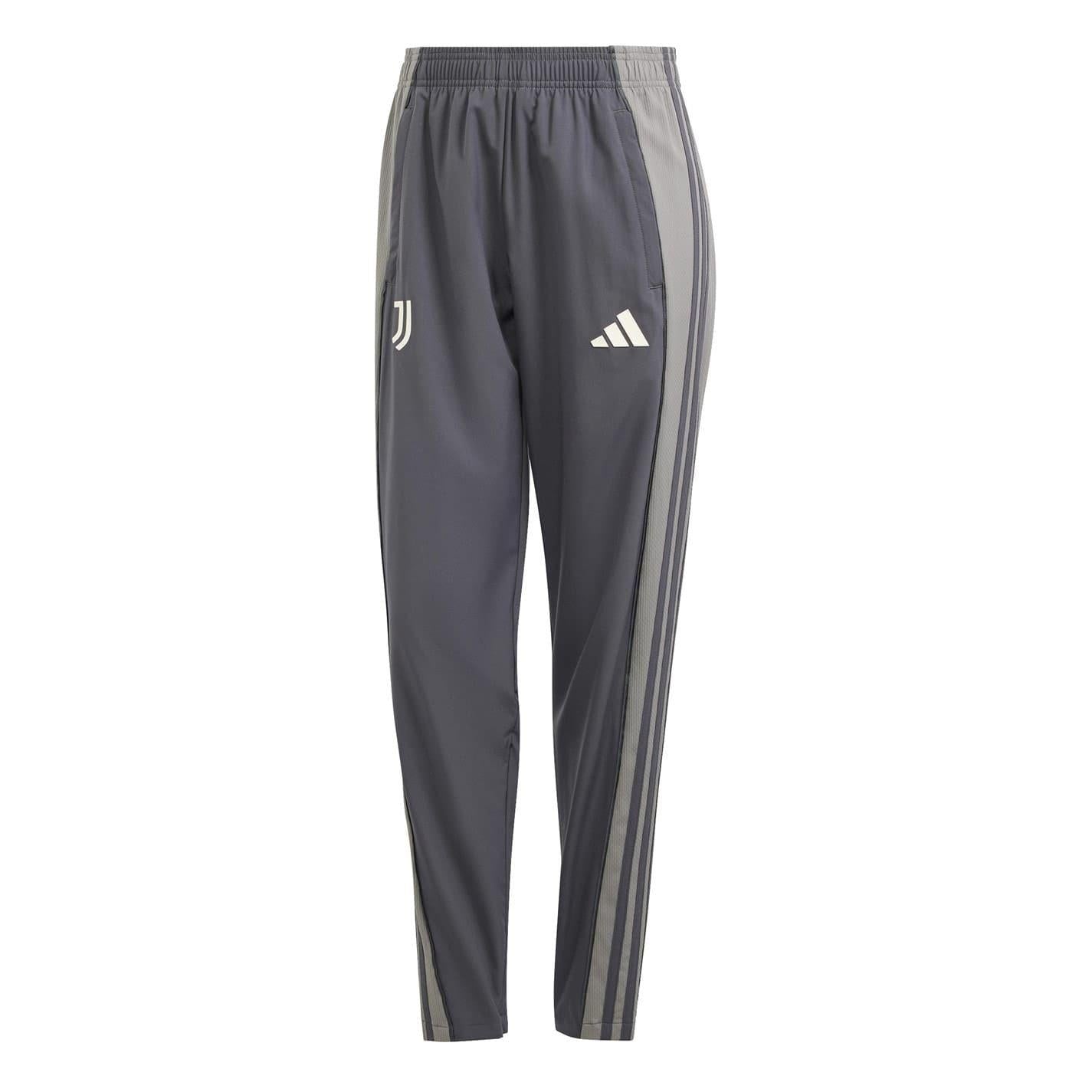 Carbon - Front - Adidas Womens-Ladies Juventus FC Tapered Tracksuit Bottoms