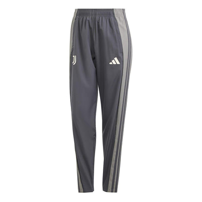 Carbon - Front - Adidas Womens-Ladies Juventus FC Tapered Tracksuit Bottoms