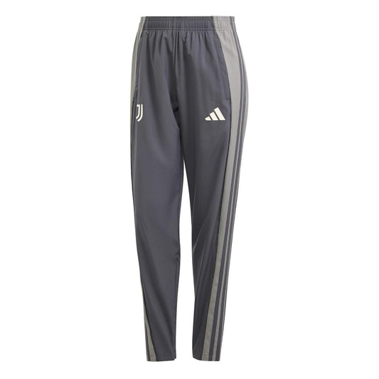 Carbon - Front - Adidas Womens-Ladies Juventus FC Tapered Tracksuit Bottoms