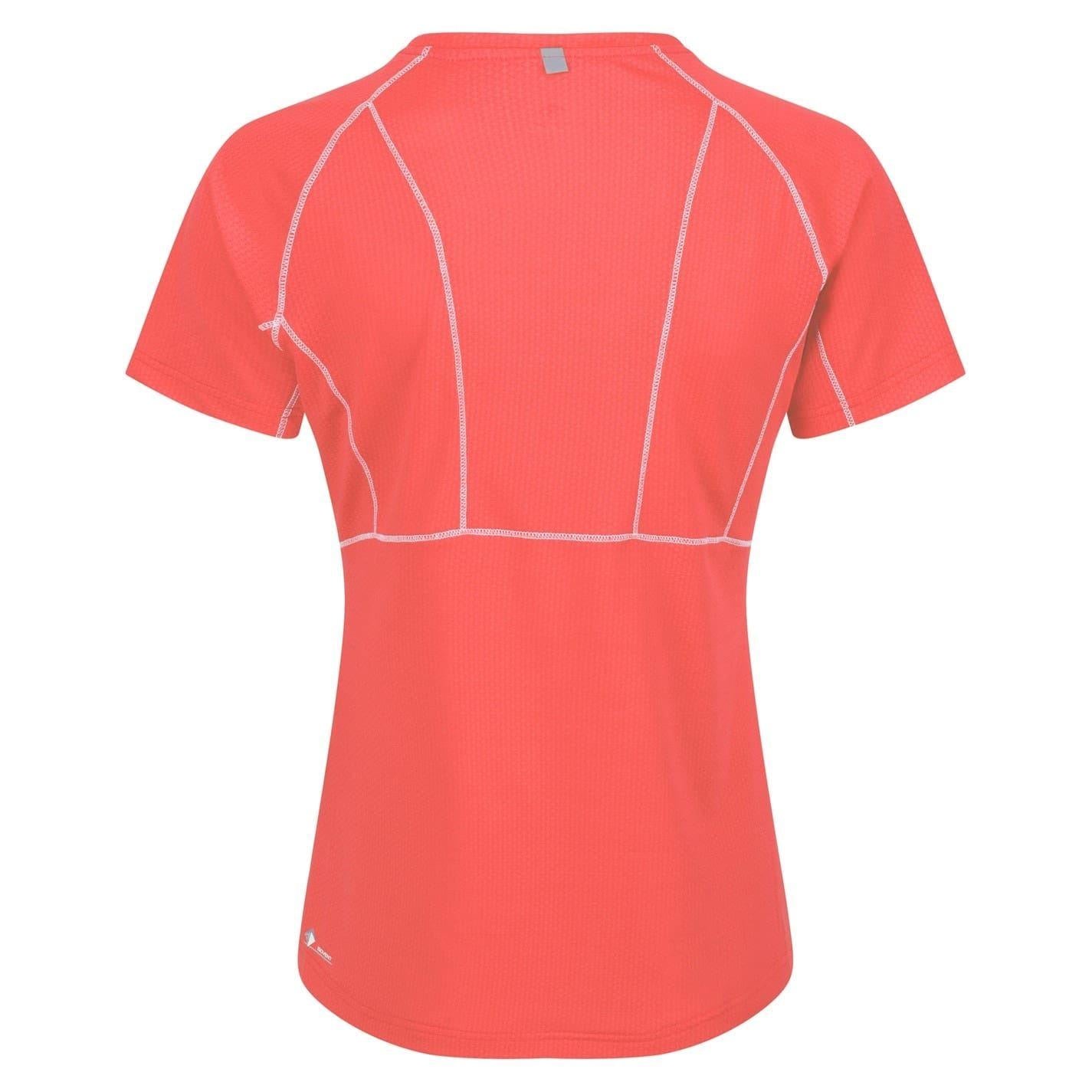 Neon Peach - Back - Regatta Womens-Ladies Devote II Contrast Detail T-Shirt