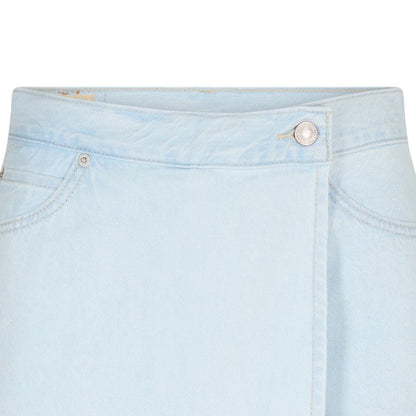 Blue - Side - Levis Womens-Ladies Denim Plain Skort