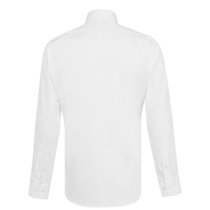 White - Back - Haines and Bonner Mens Sateen Slim Shirt