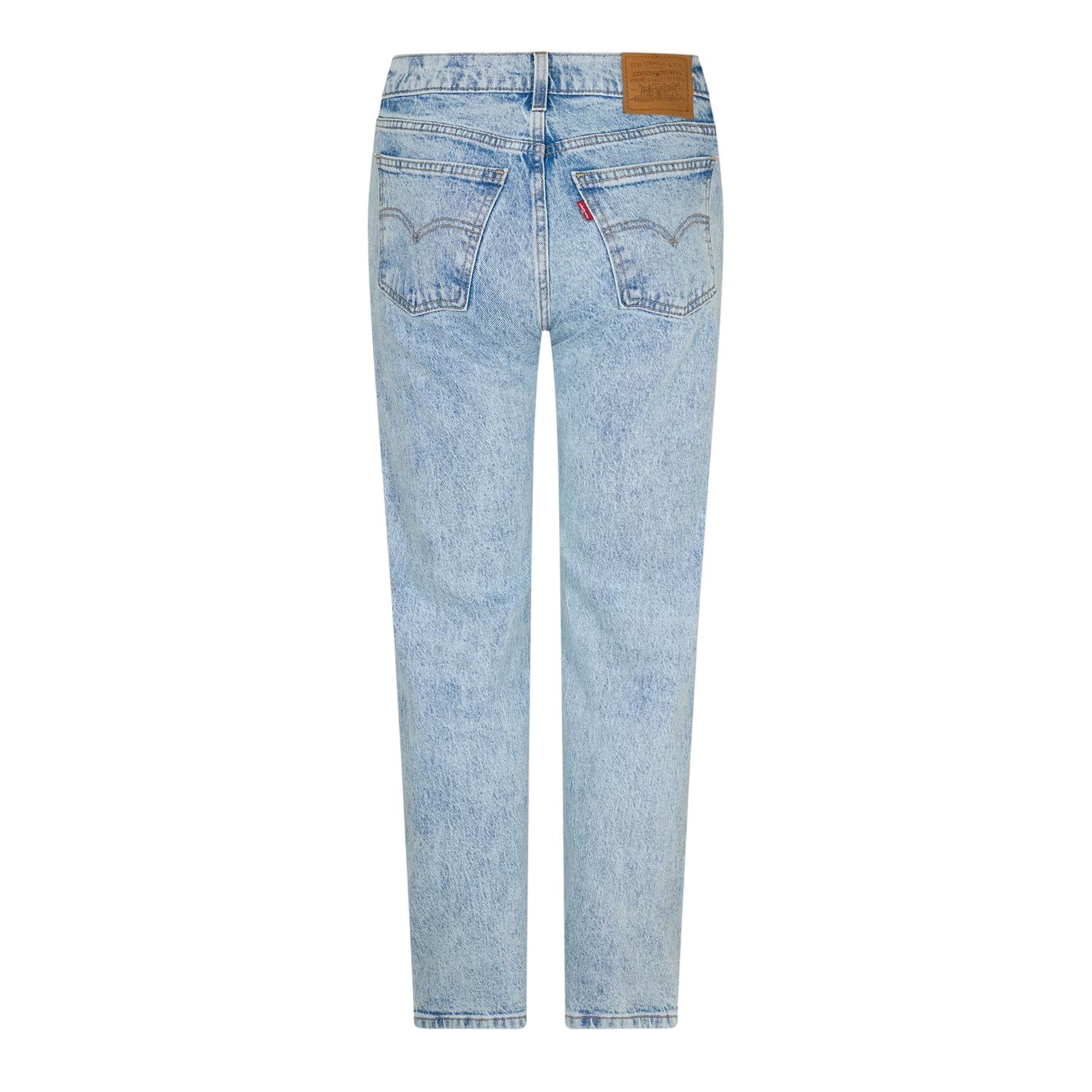 Light Blue - Back - Levis Womens-Ladies Denim Mid Rise Straight Jeans