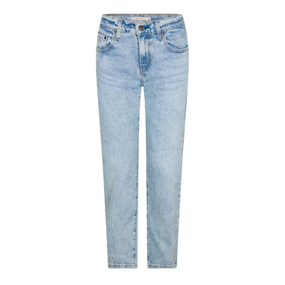 Light Blue - Front - Levis Womens-Ladies Denim Mid Rise Straight Jeans