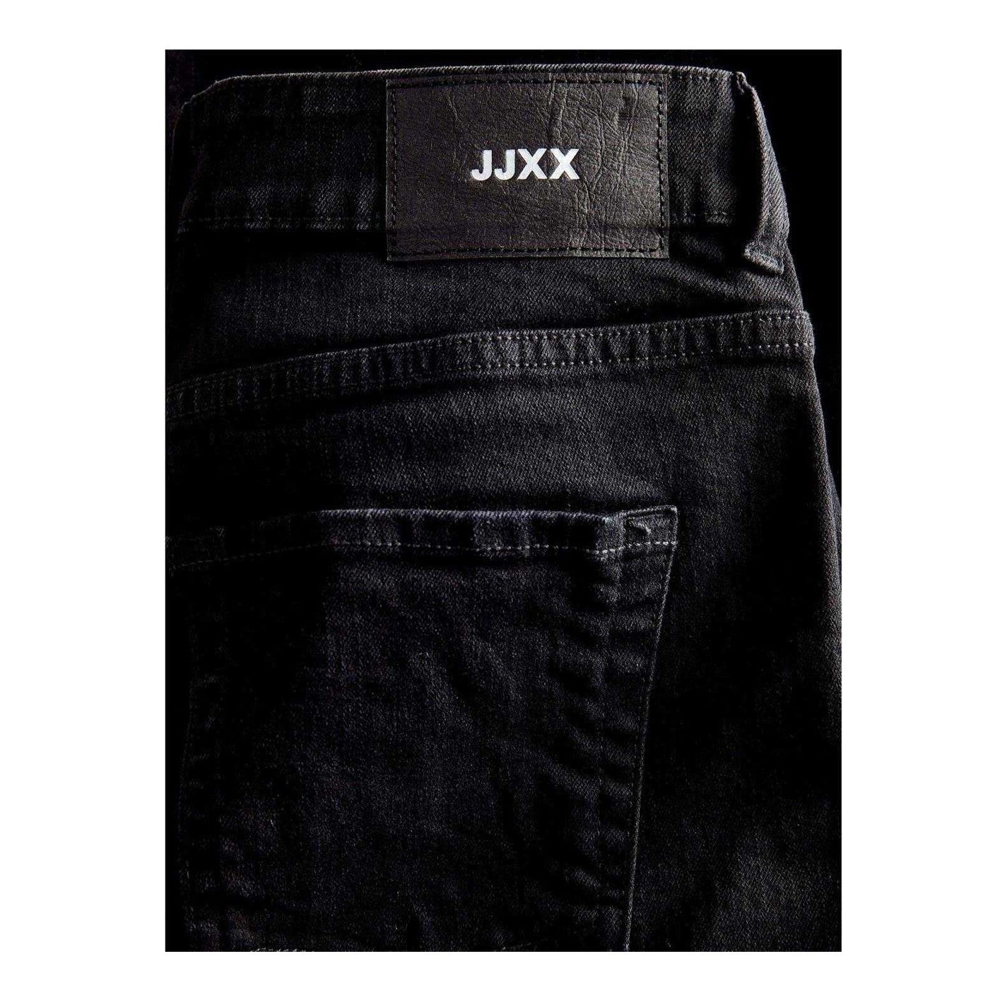 Black Denim - Side - JJXX Womens-Ladies Denim Straight Leg Jeans