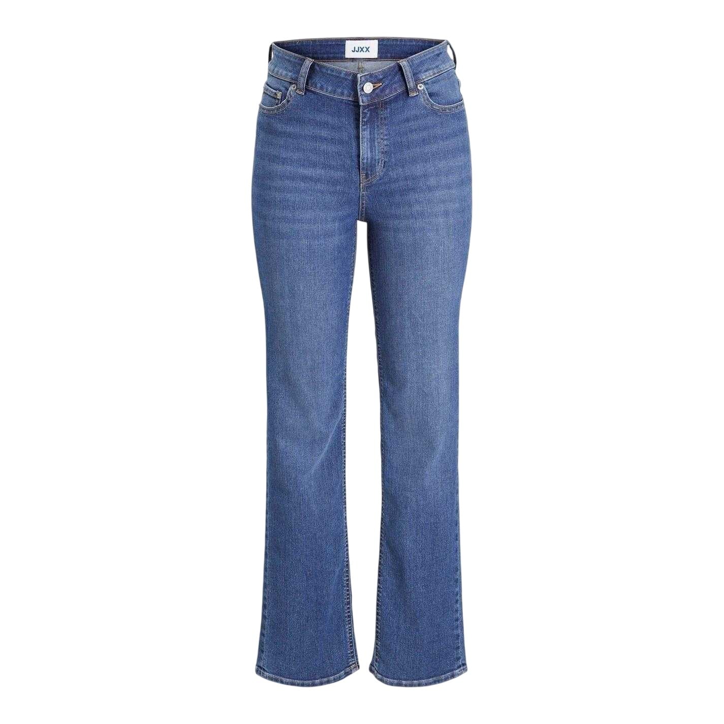 Medium Blue - Front - JJXX Womens-Ladies Denim Straight Leg Jeans
