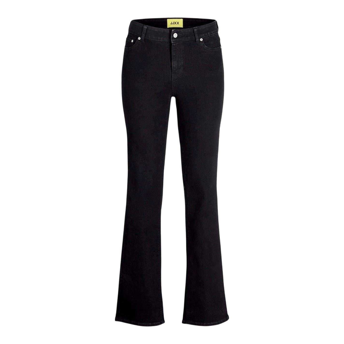 Black Denim - Front - JJXX Womens-Ladies Denim Straight Leg Jeans