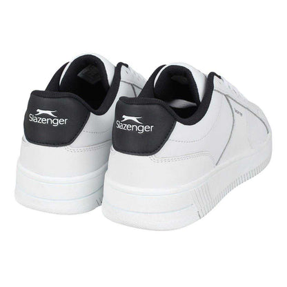 White-Navy - Back - Slazenger Childrens-Kids Starling Leather Trainers