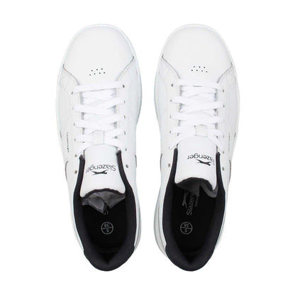 White-Navy - Lifestyle - Slazenger Childrens-Kids Starling Leather Trainers
