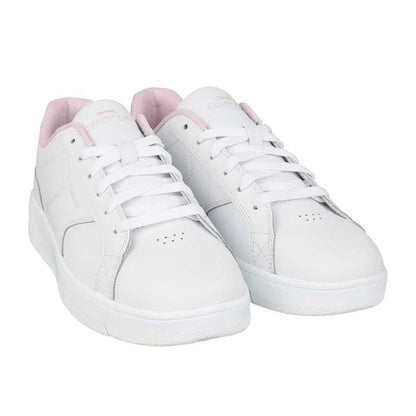White-Pink - Front - Slazenger Childrens-Kids Starling Leather Trainers