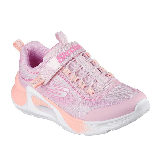 Pink-White-Pastel Green - Front - Skechers Childrens-Kids Sparkle Trainers