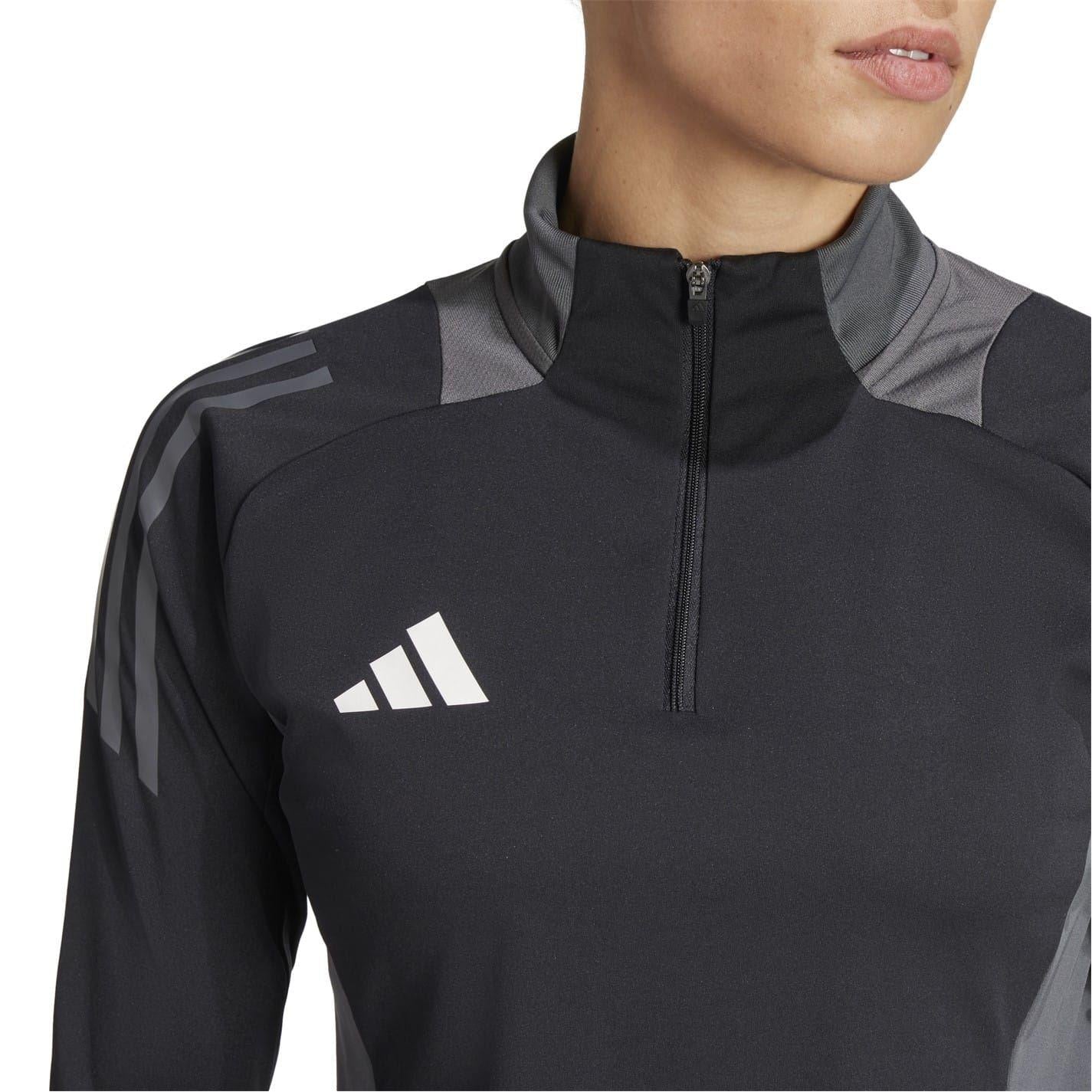 Black-Dark Grey - Side - Adidas Womens-Ladies Tiro 24 Competition Training Top