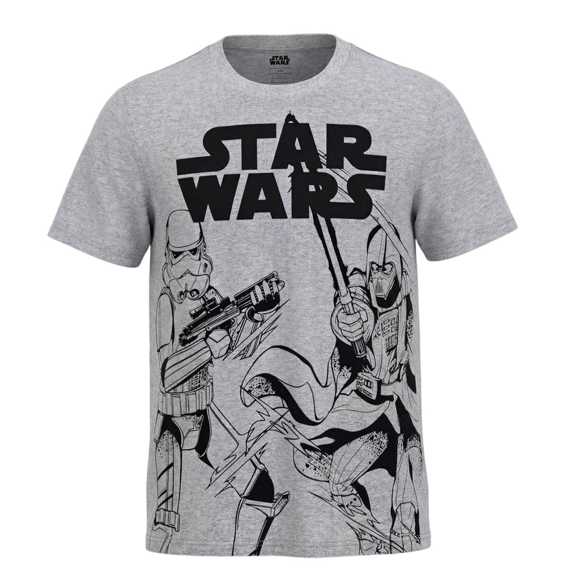 Grey - Front - Star Wars Mens Logo Short-Sleeved T-Shirt