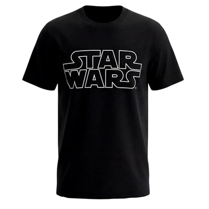 Black - Front - Star Wars Mens Logo Short-Sleeved T-Shirt