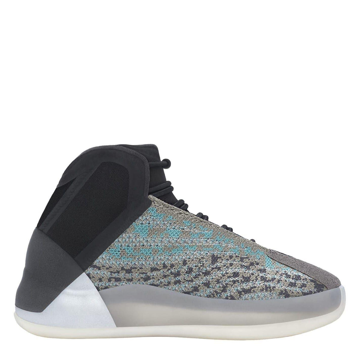 Teal Blue - Front - Yeezy Childrens-Kids Quantum Basketball Shoes