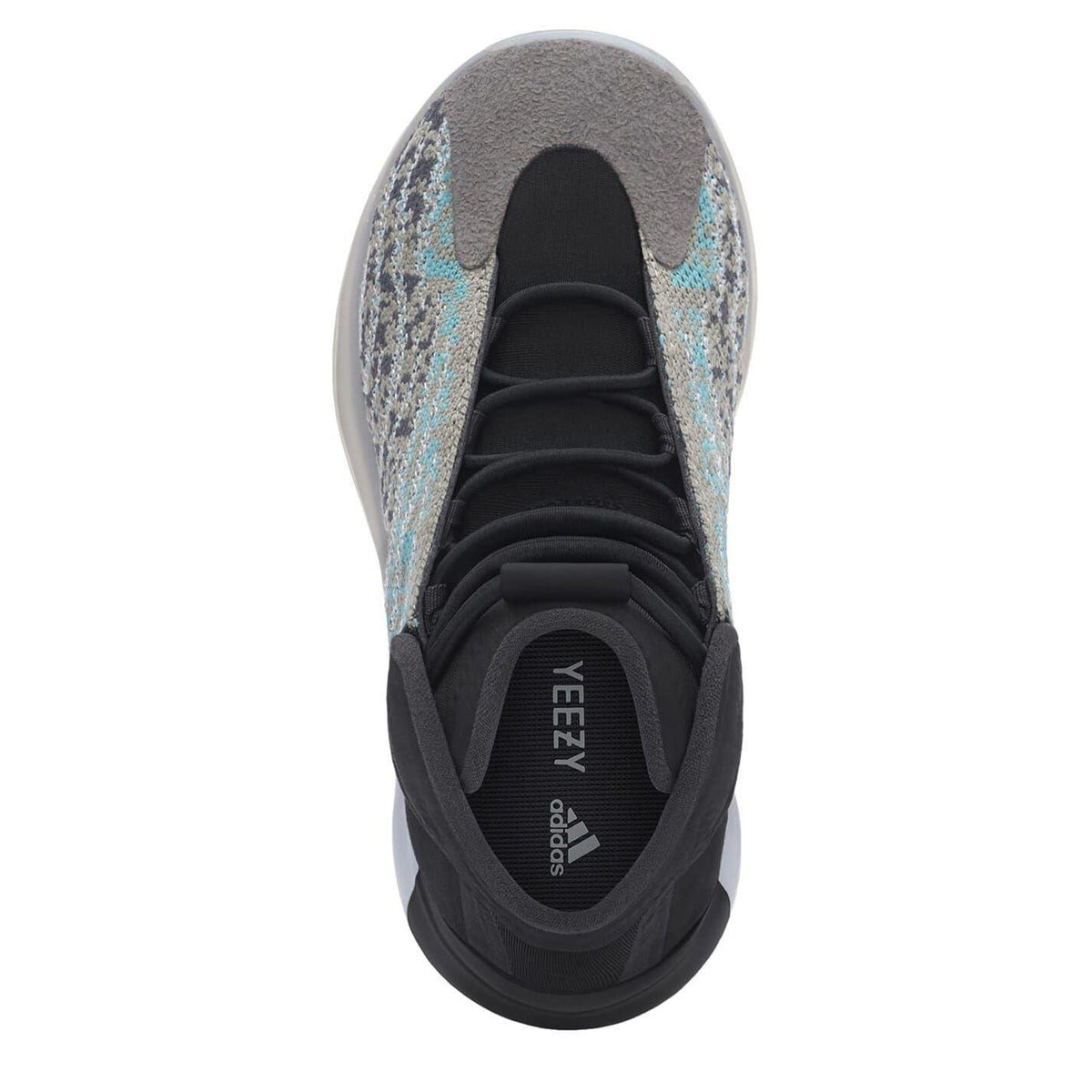 Teal Blue - Back - Yeezy Childrens-Kids Quantum Basketball Shoes